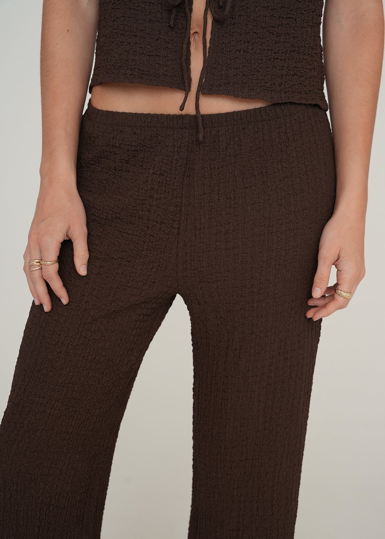 Pantalón Straight con textura - Café 14_439G004_CAF190912_7