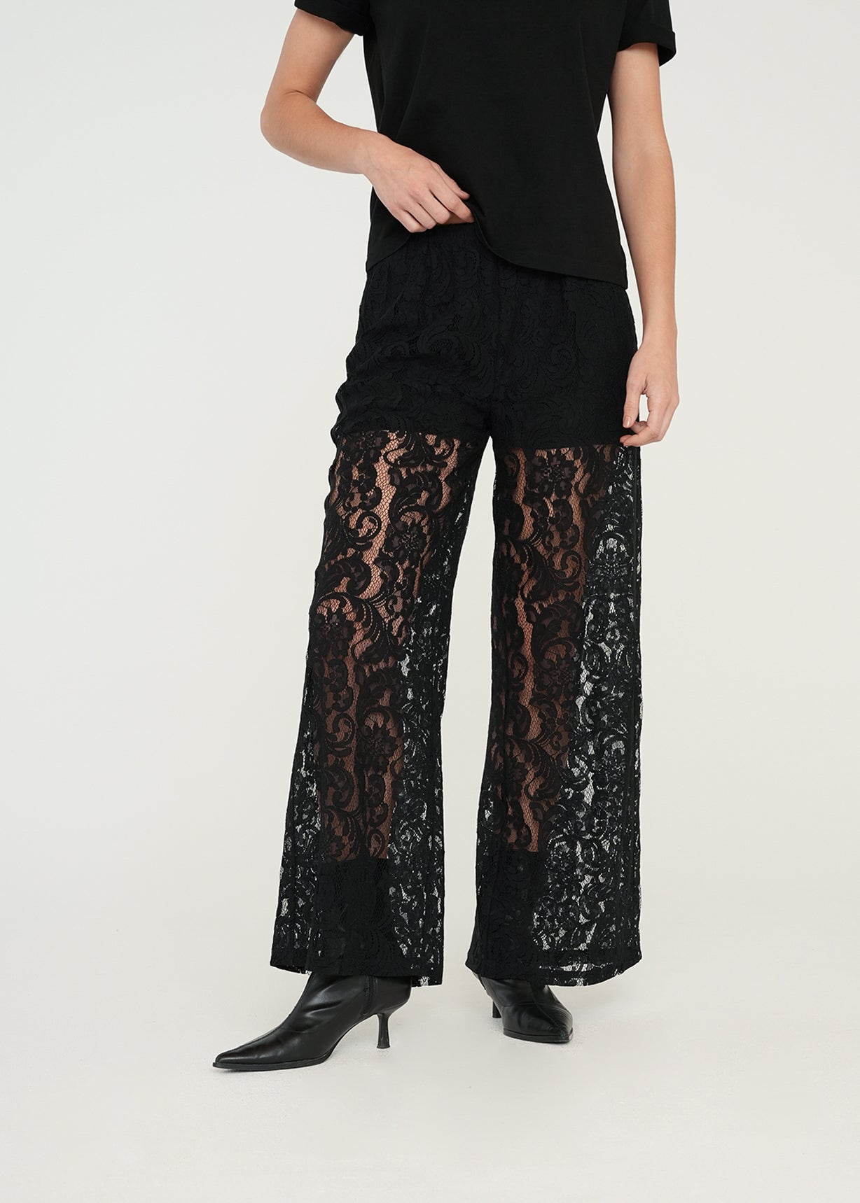 Pantalón Wide Leg con encaje - Negro 14_439G040_NEG193909_0