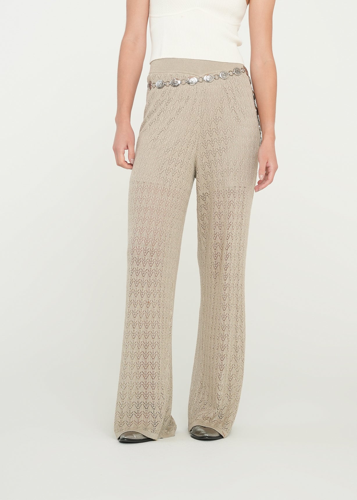 Pantalón Wide Leg tipo tejido - Beige 14_439G056_BEI151306_0