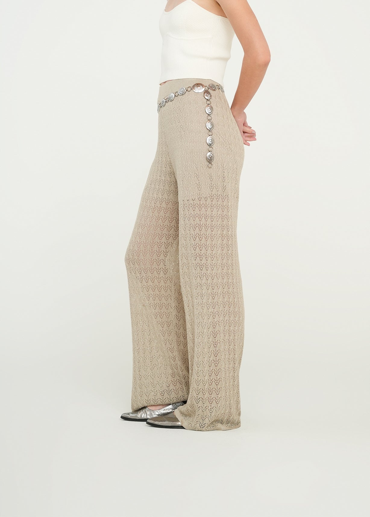 Pantalón Wide Leg tipo tejido - Beige 14_439G056_BEI151306_3