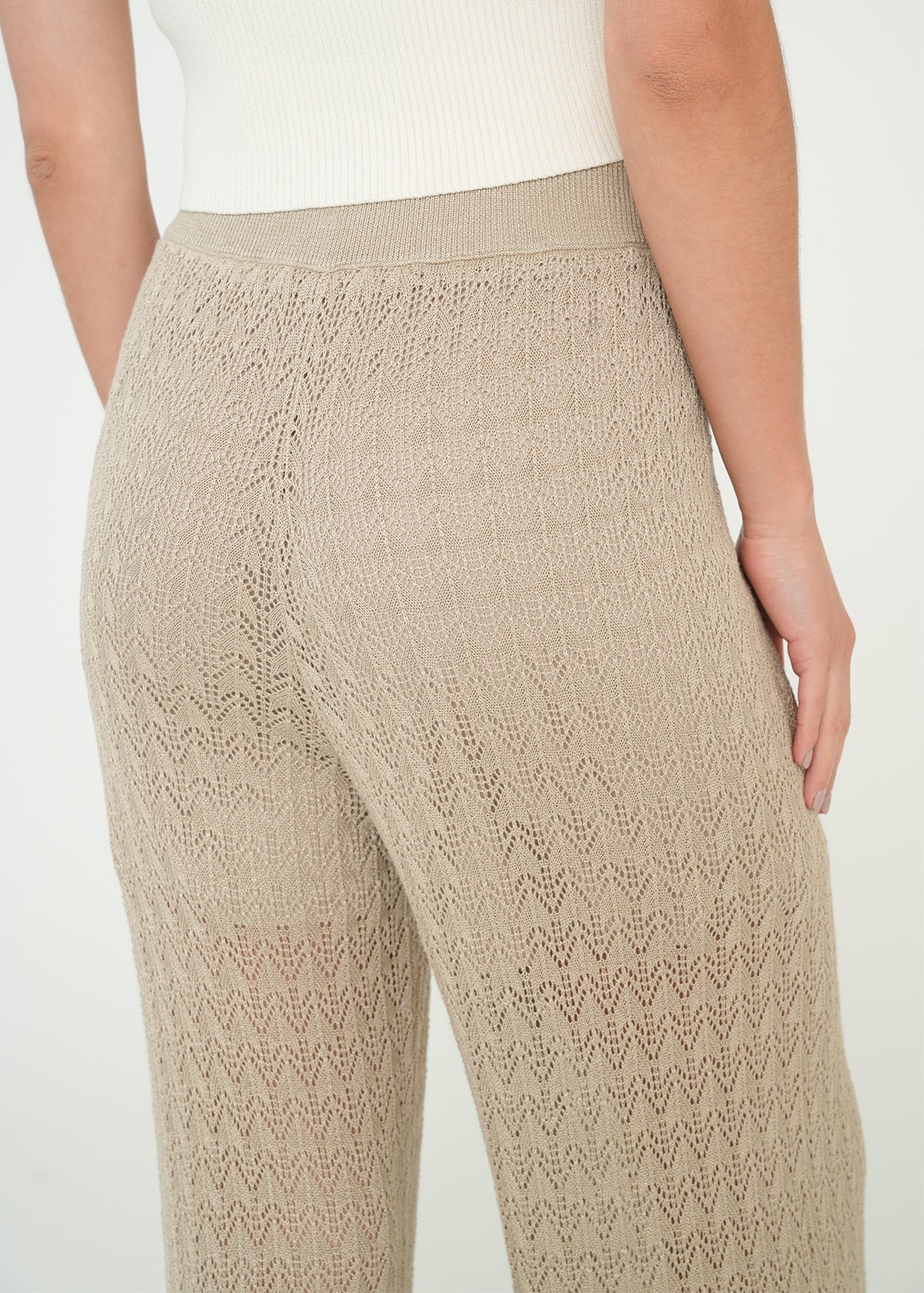 Pantalón Wide Leg tipo tejido - Beige 14_439G056_BEI151306_4