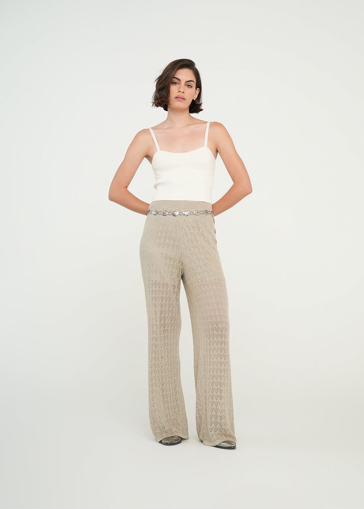 Pantalón Wide Leg tipo tejido - Beige 14_439G056_BEI151306_7