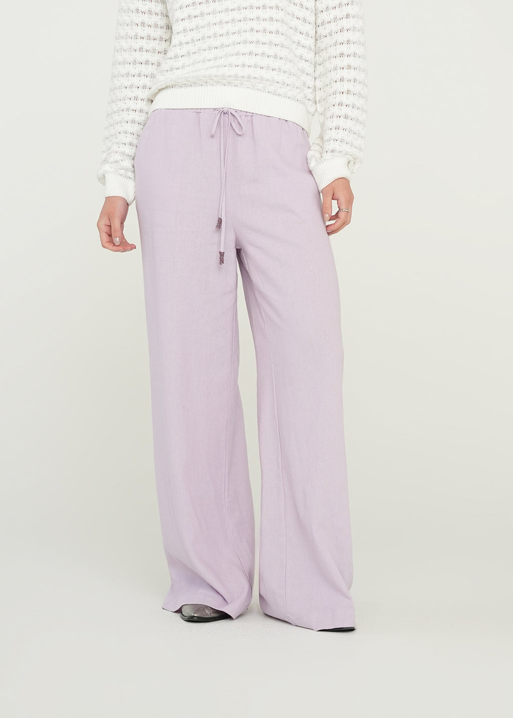 Pantalón Palazzo con jareta - Morado 14_439G356_MOR153507_0