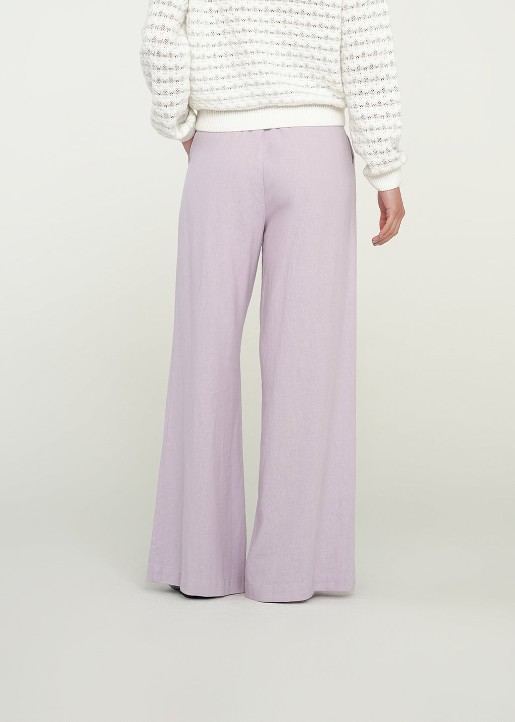 Pantalón Palazzo con jareta - Morado 14_439G356_MOR153507_5