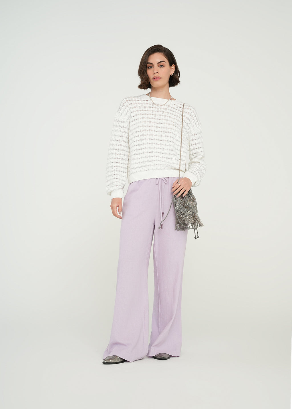 Pantalón Palazzo con jareta - Morado 14_439G356_MOR153507_7