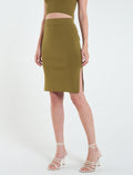 Falda midi con aberturas - Verde 14_442E003_VER180832_0