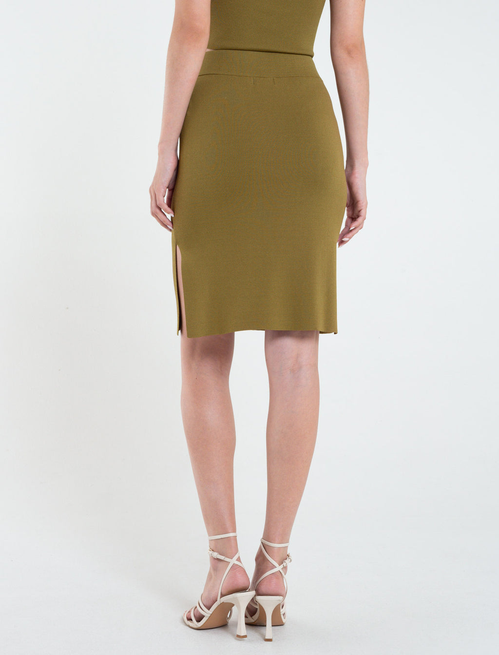 Falda midi con aberturas - Verde 14_442E003_VER180832_6