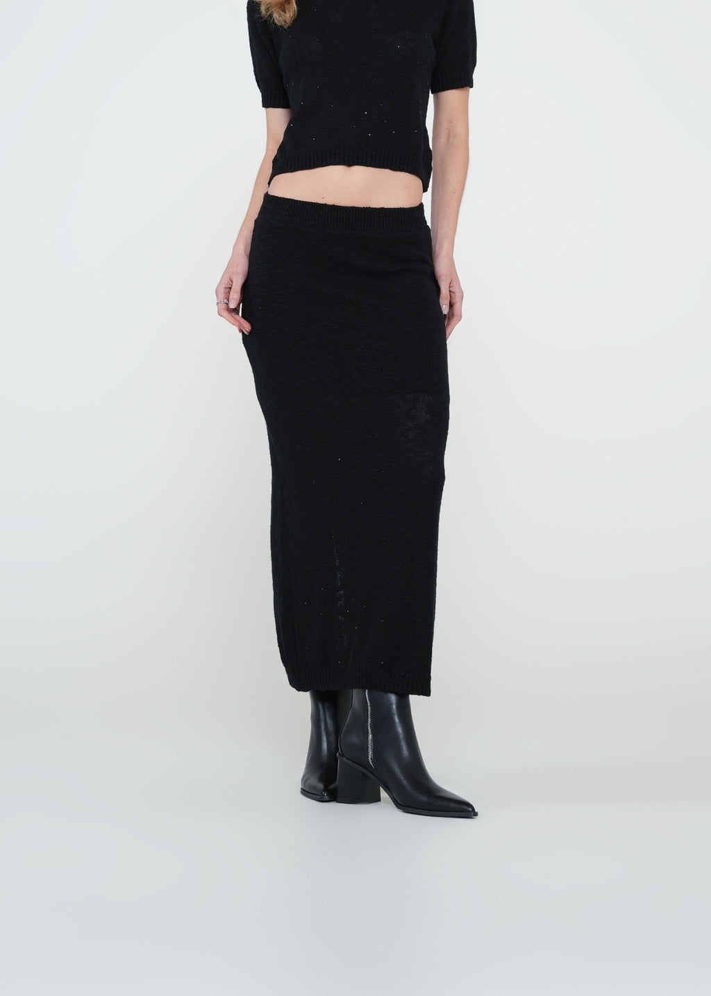 Falda larga con brillo sutil - Negro 14_442H003_NEG193909_3