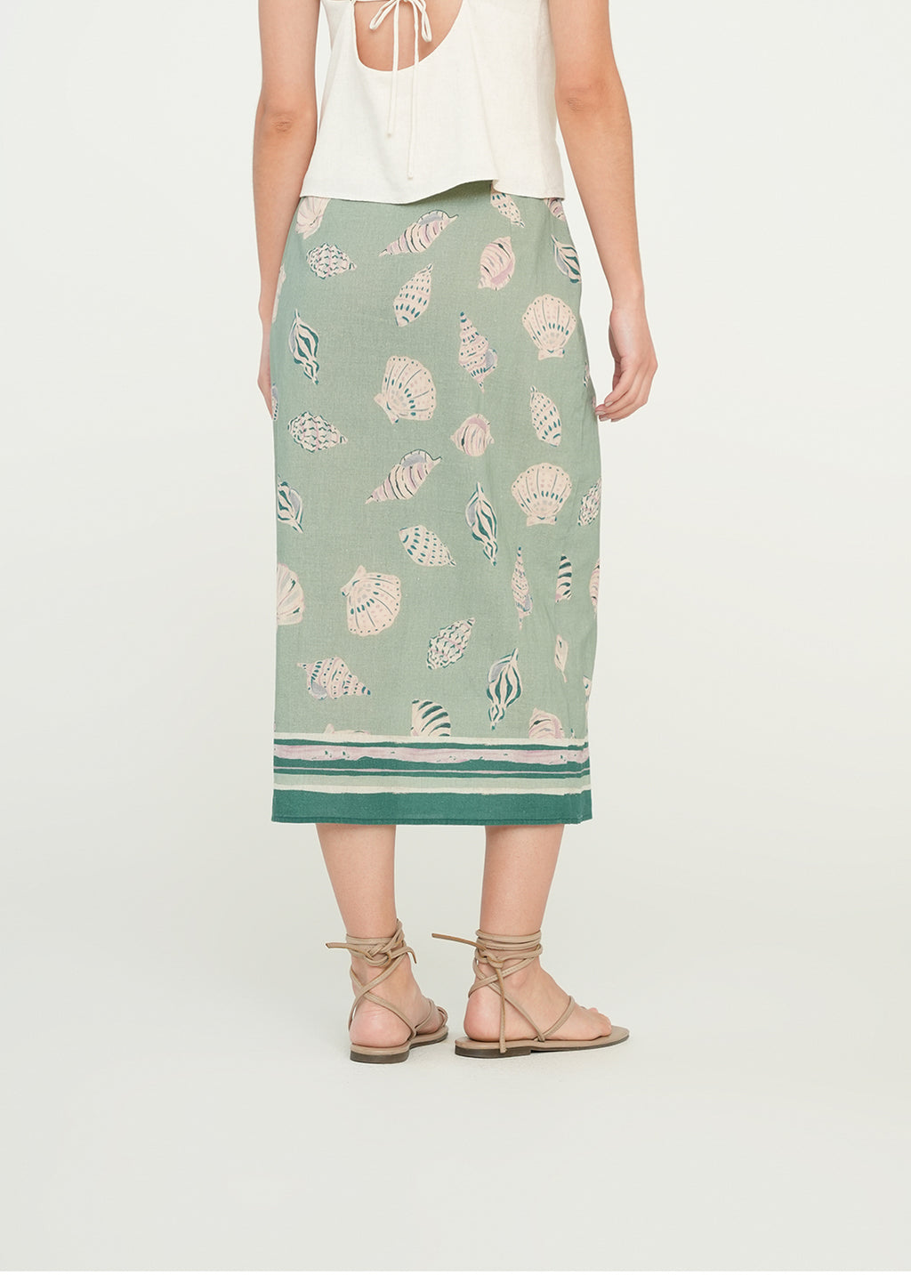 Falda midi con estampado marino - Azul 14_449G363_AZU164712_5