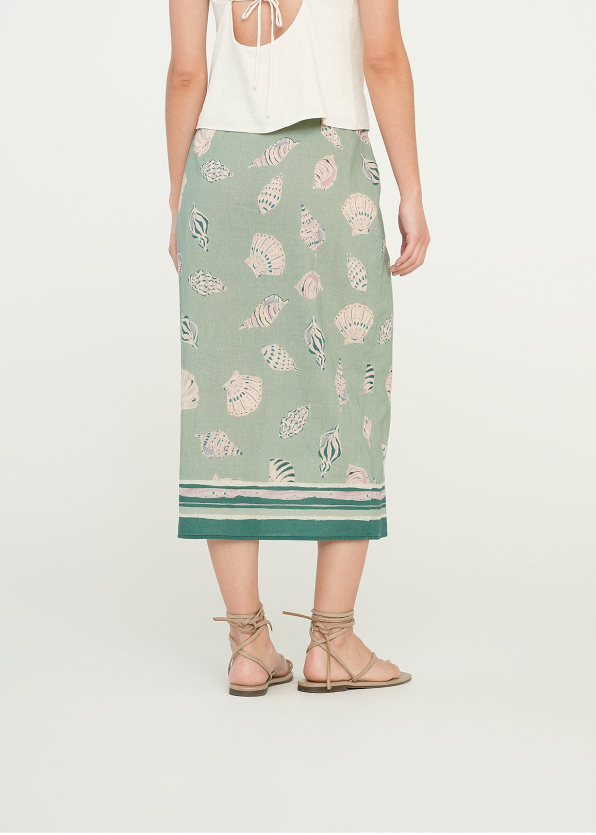 Falda midi con estampado marino - Azul 14_449G363_AZU164712_5