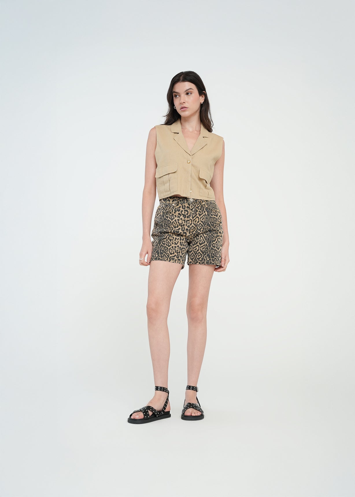 Short de animal print - Beige 14_451H330_BEI151114_3