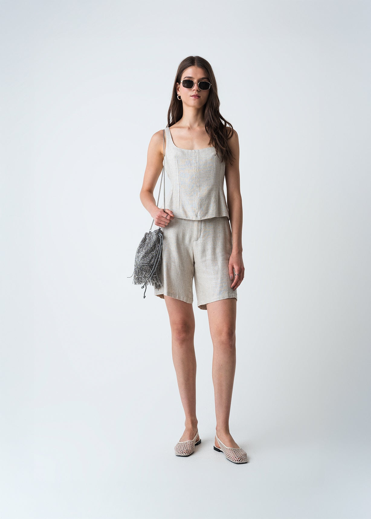 Short en lino - Crudo 14_453G380_CRU130905_7