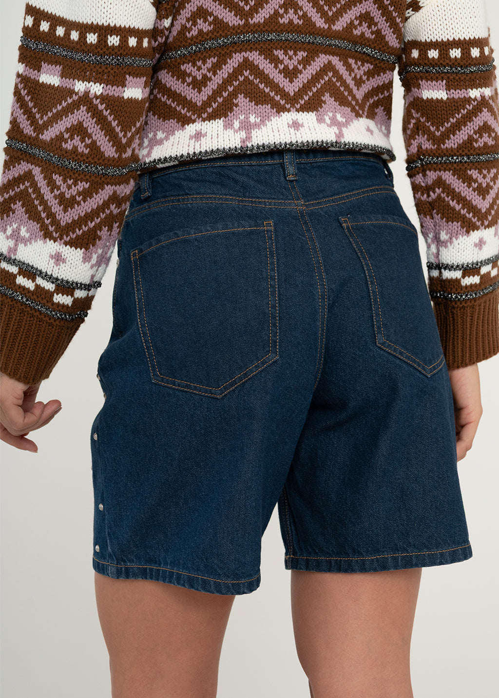 Short con apliques brillantes - Azul 14_459G351_AZU194227_4