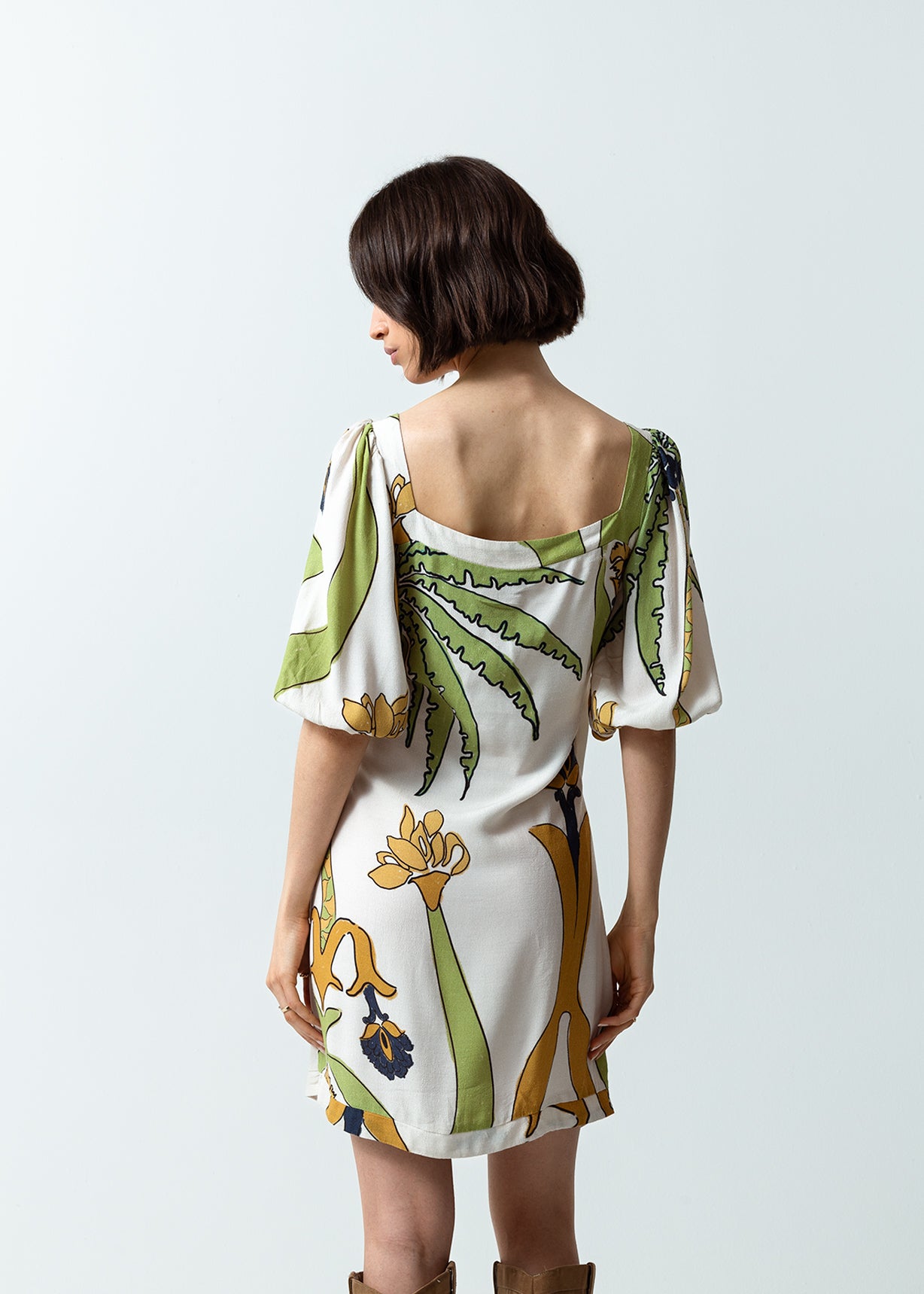 Vestido corto estampado - Crudo 14_471G301_CRU110605_7