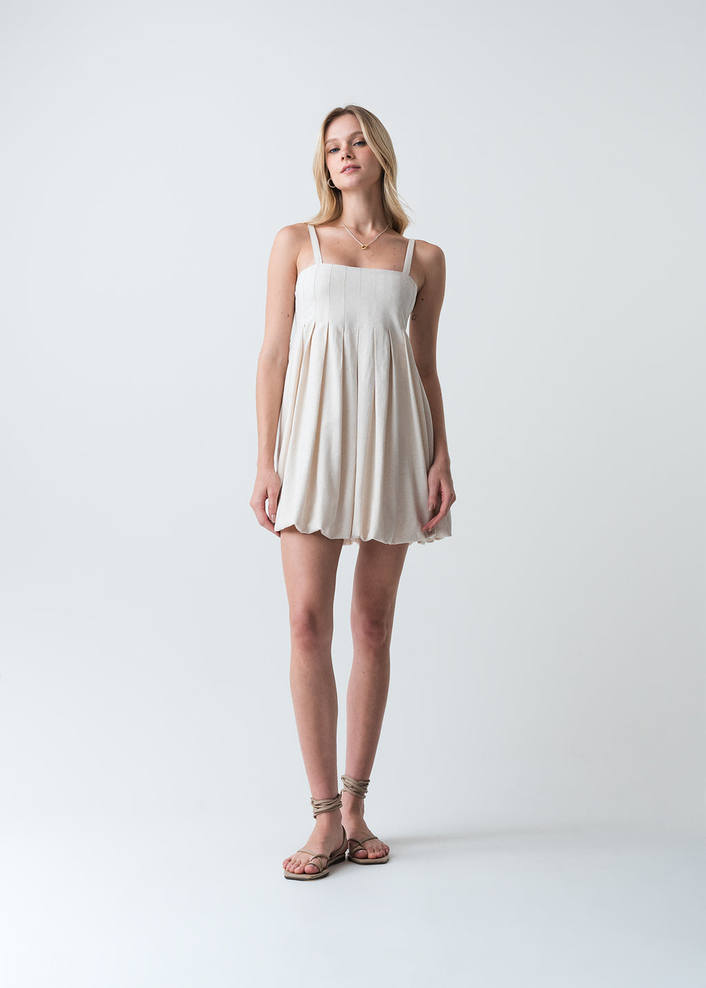 Vestido corto para llevar en planes con amigas - Crudo 14_473G386_CRU111001_0