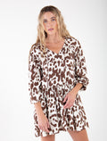 Vestido corto estampado - Crudo 14_479D303_A04583_0