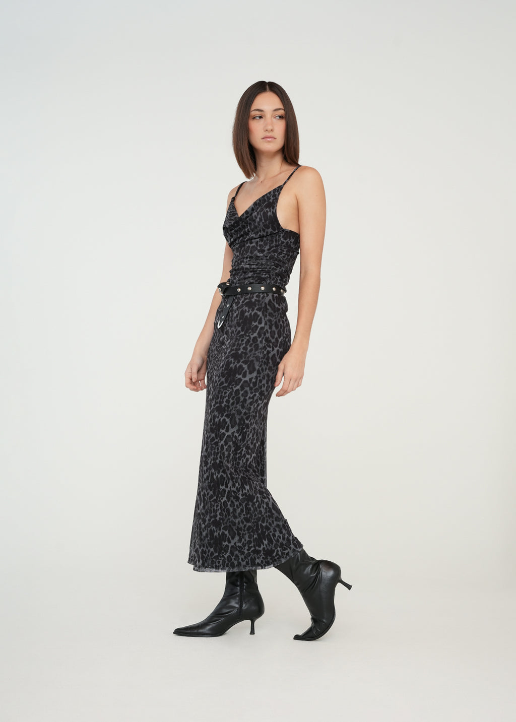 Vestido largo de animal print - Negro 14_479G003_NEG193909_5