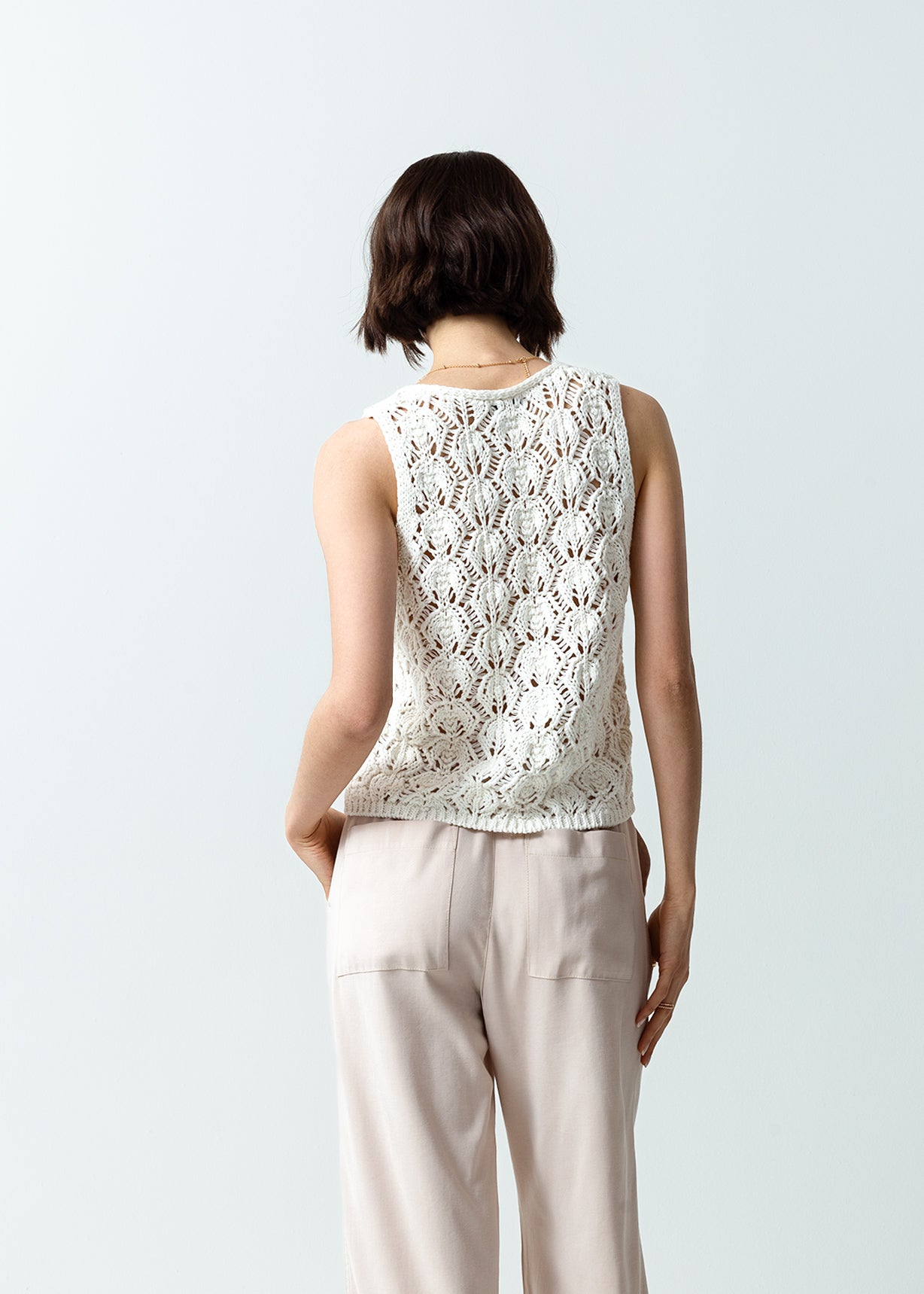 Camisa tejida de diseño abierto - Crudo 14_481G007_CRU110605_6