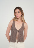Chaleco con tejido floral - Gris 14_481H025_GRI171212_0