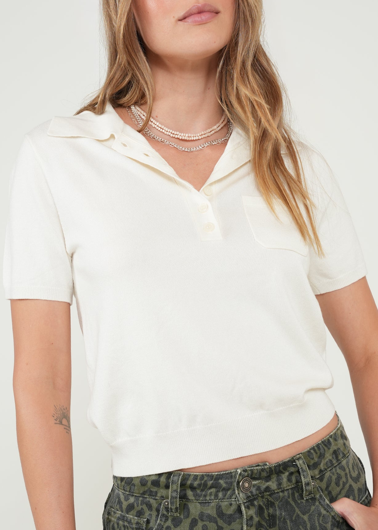 Camiseta tejida manga corta - Crudo 14_481H034_CRU110605_4