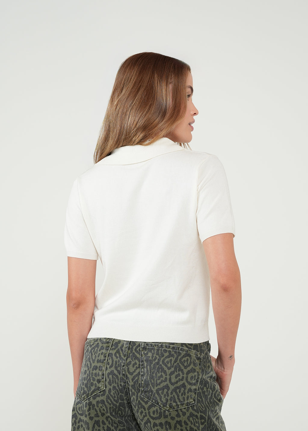 Camiseta tejida manga corta - Crudo 14_481H034_CRU110605_7