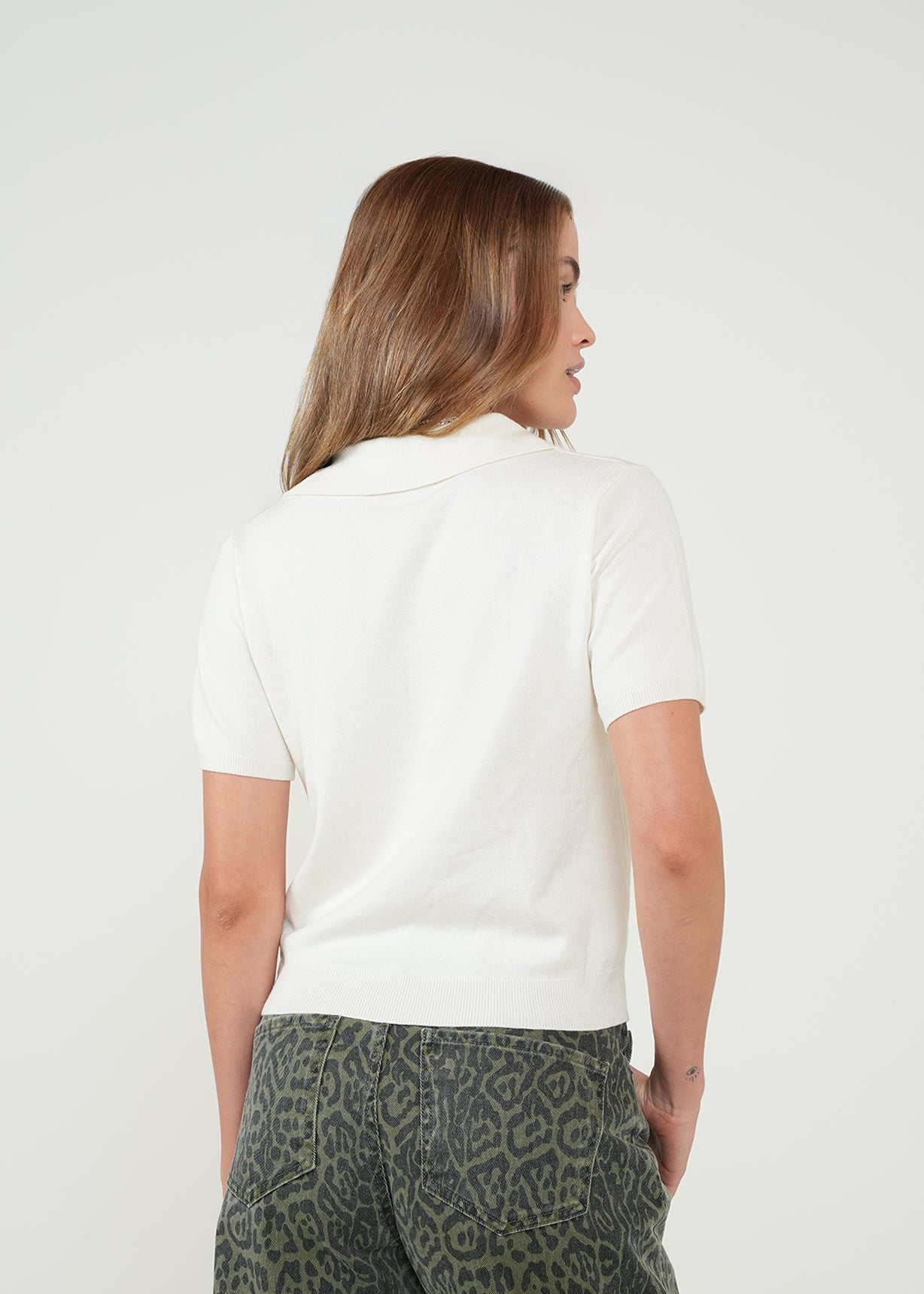 Camiseta tejida manga corta - Crudo 14_481H034_CRU110605_7