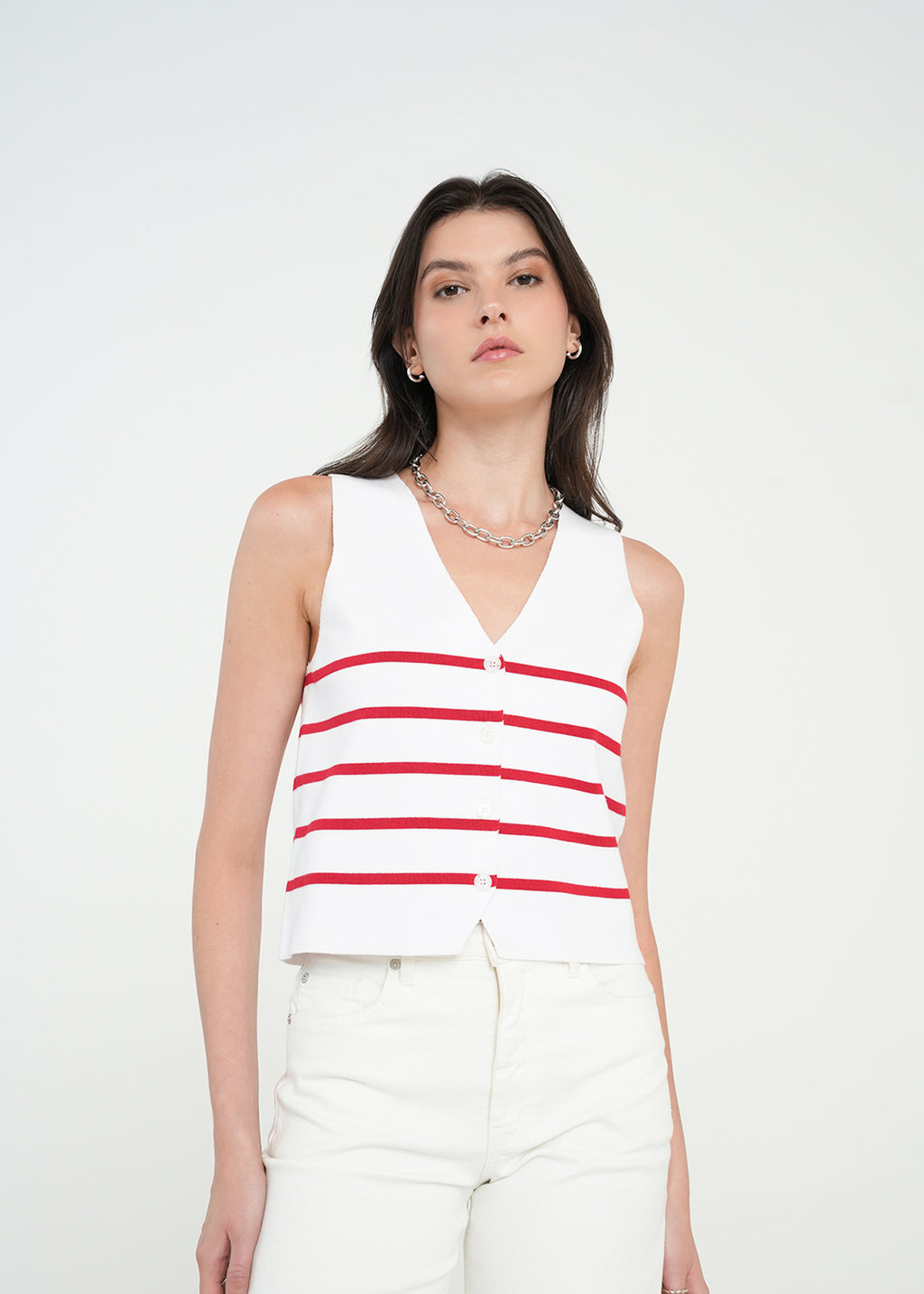 Camiseta tejida manga sisa - Crudo 14_481H082_CRU111001_0