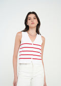 Camiseta tejida manga sisa - Crudo 14_481H082_CRU111001_0