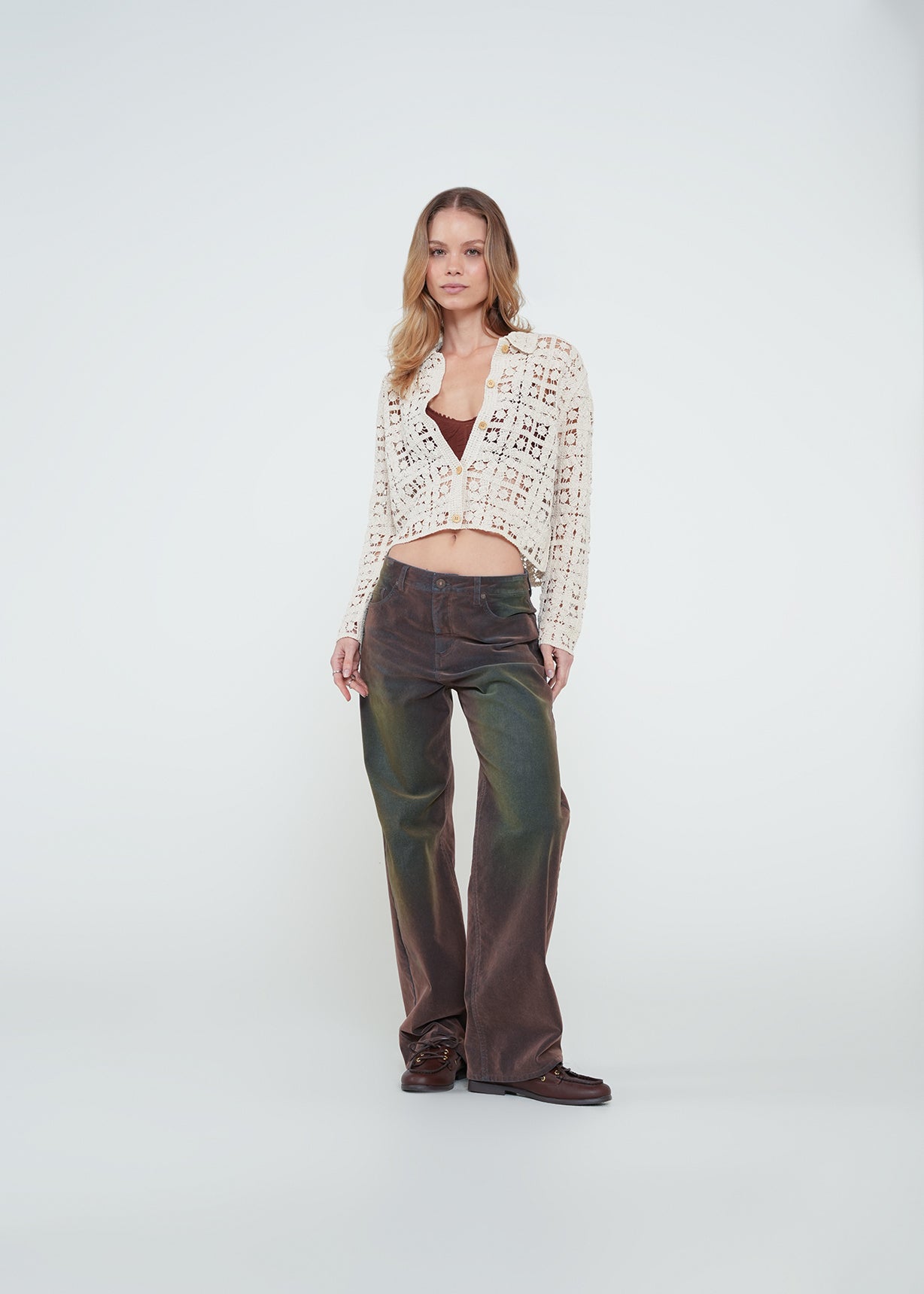 Camisa con tejido floral - Blanco 14_482H011_BLA120601_3