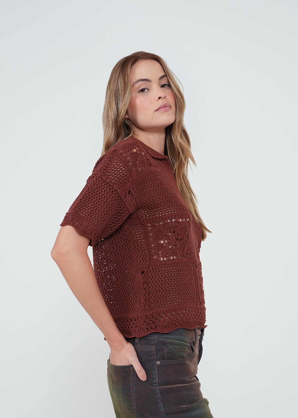 Camisa tejida manga corta - Naranja 14_482H017_NAR191428_5