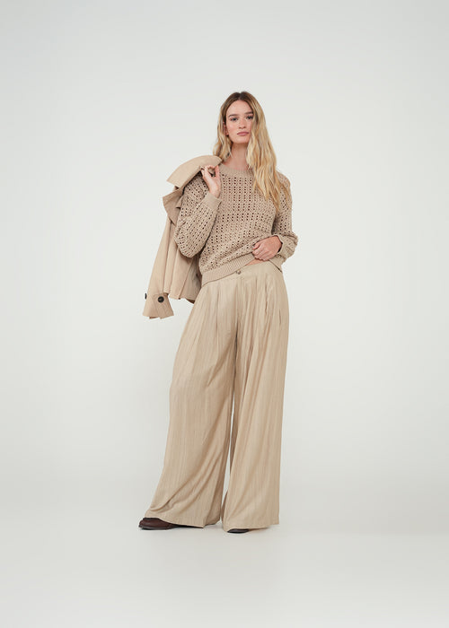 Buzo tejido cerrado - Beige 14_482H037_BEI151307_3