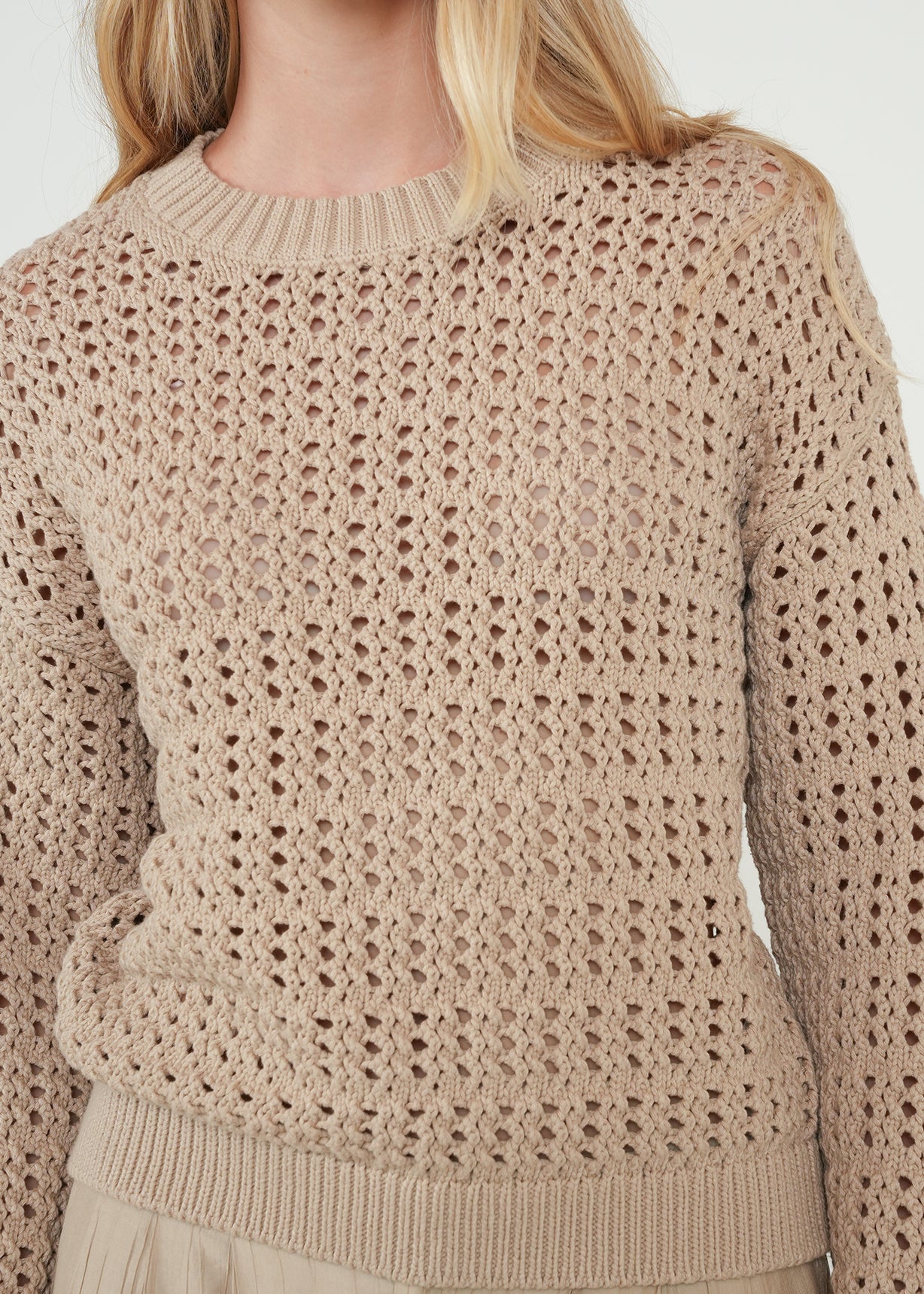 Buzo tejido cerrado - Beige 14_482H037_BEI151307_4