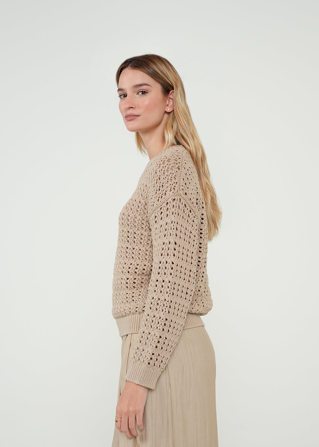 Buzo tejido cerrado - Beige 14_482H037_BEI151307_5