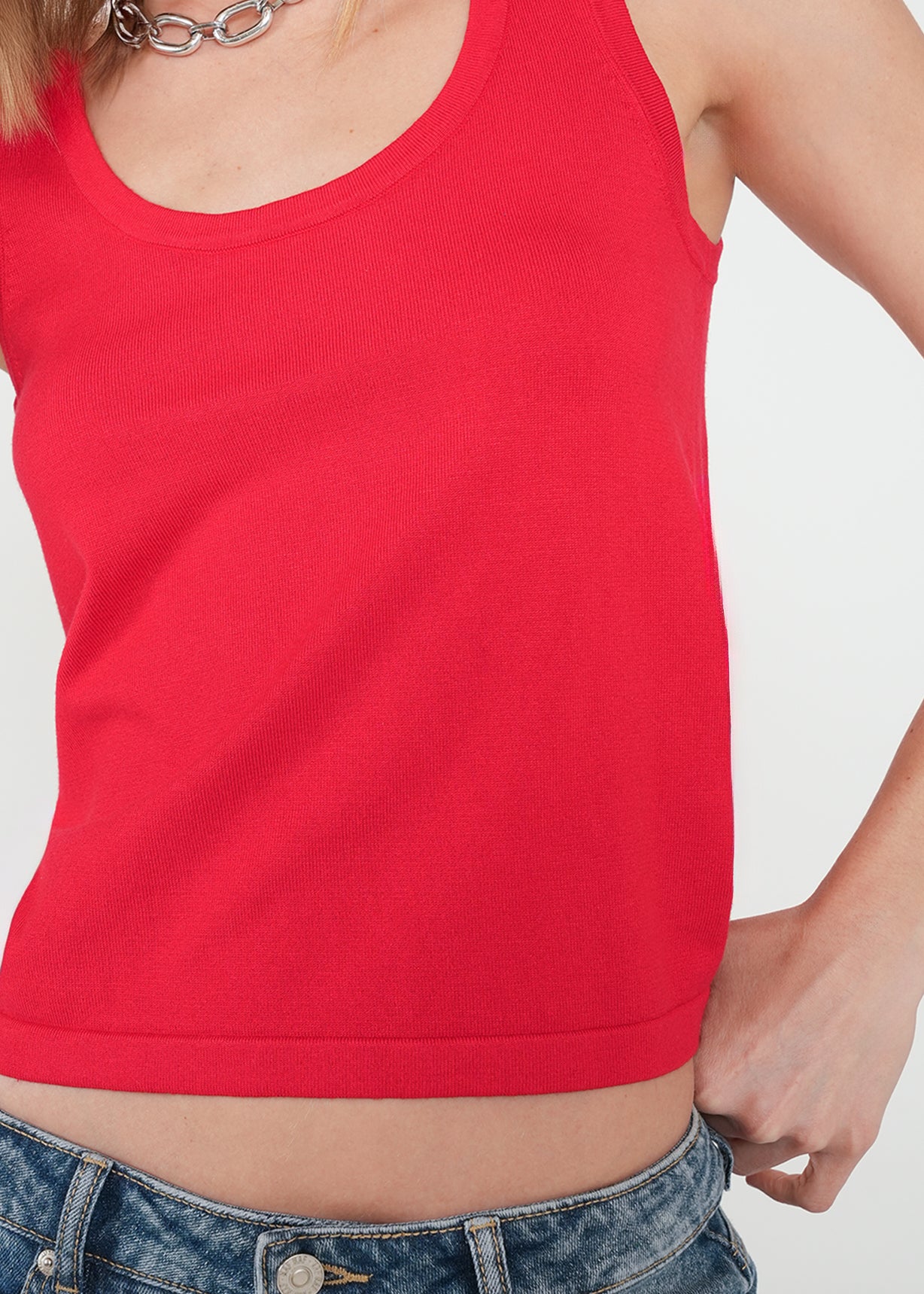 Camiseta básica tejida - Rojo 14_482H041_ROJ181563_4