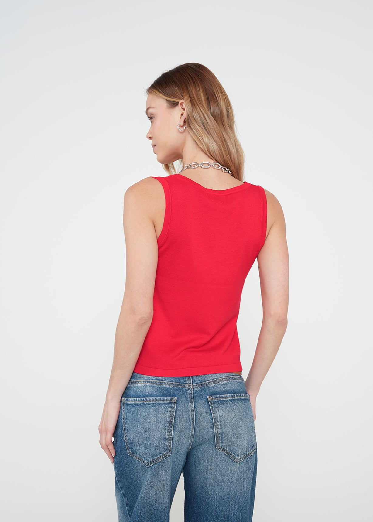 Camiseta básica tejida - Rojo 14_482H041_ROJ181563_7