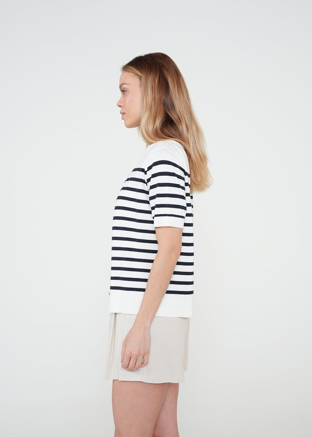 Camiseta tejida con botones - Crudo 14_482H045_CRU110605_3