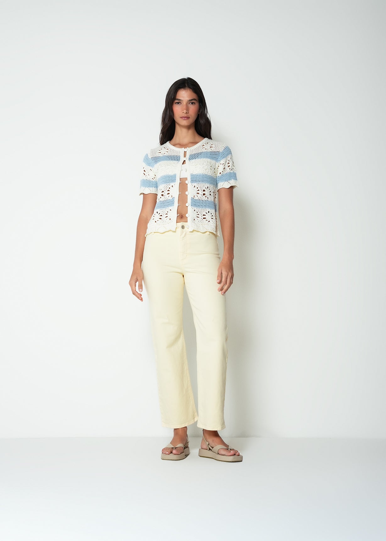 Camiseta tejida a rayas - Crudo 14_482H081_CRU110605_3