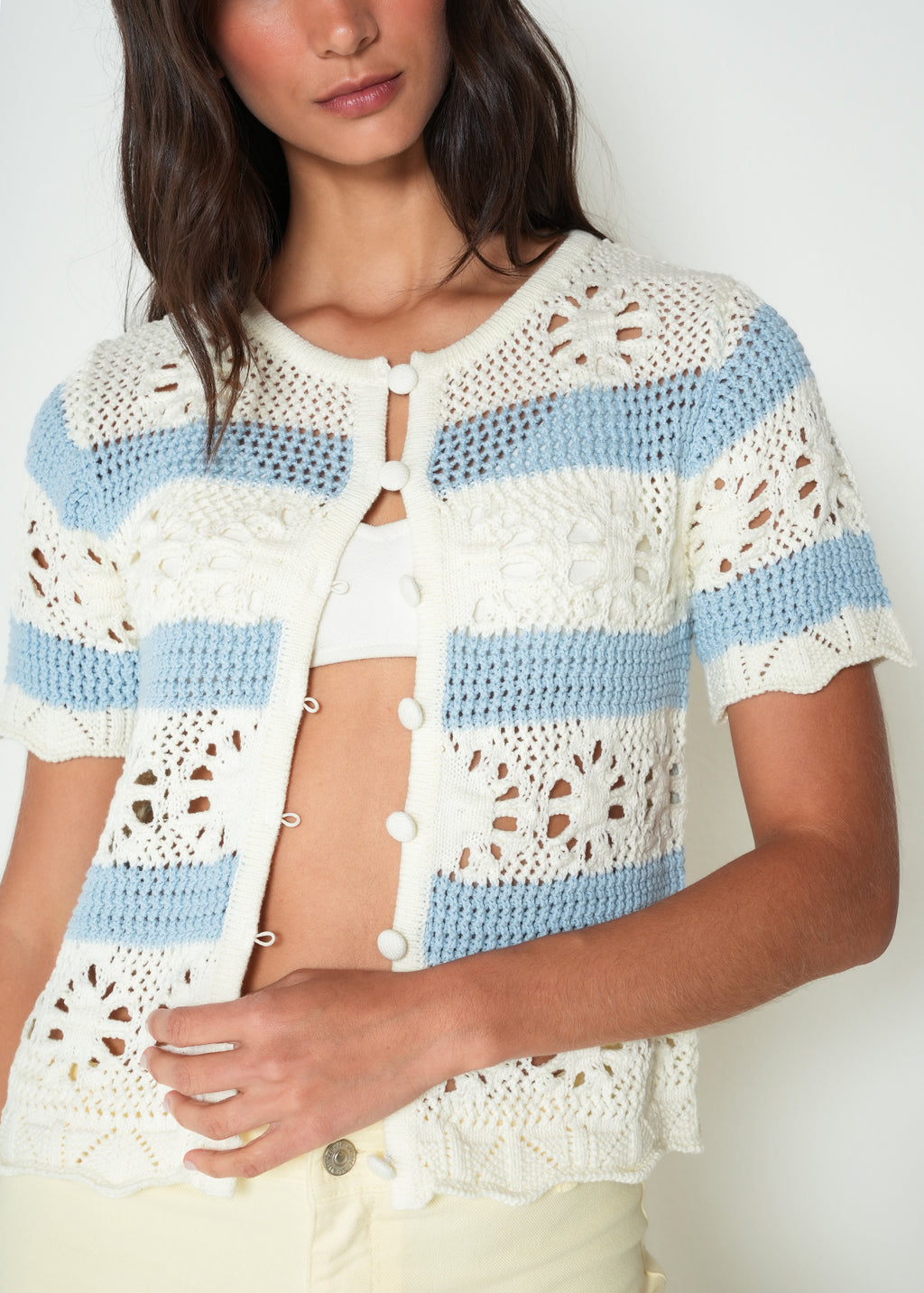 Camiseta tejida a rayas - Crudo 14_482H081_CRU110605_4