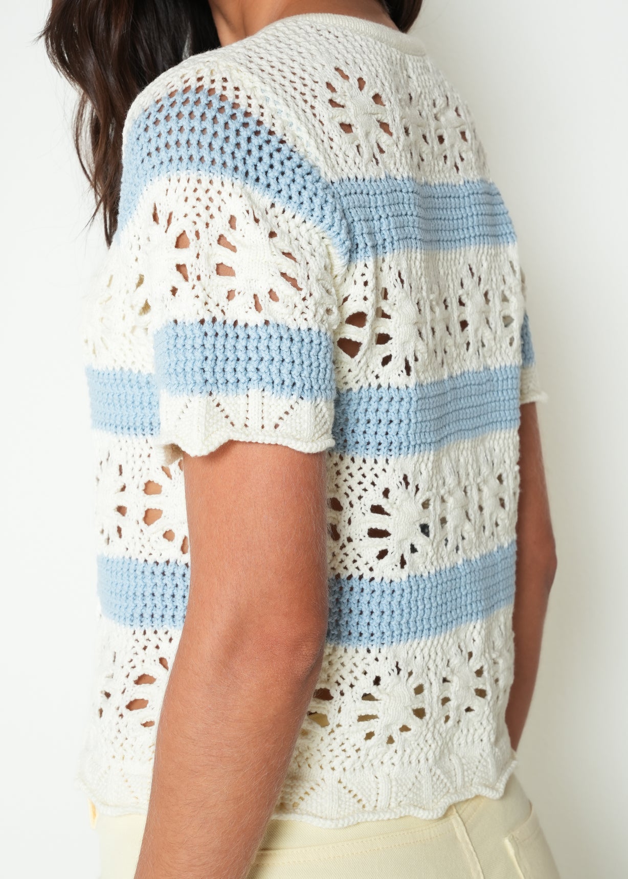 Camiseta tejida a rayas - Crudo 14_482H081_CRU110605_6
