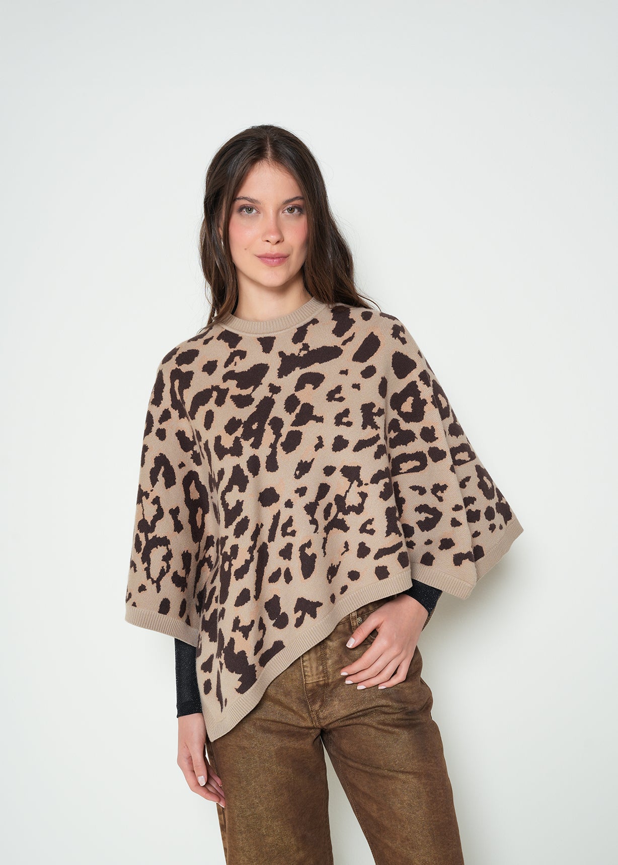 Kimono tejido animal print - Beige 14_482H082_BEI151304_0