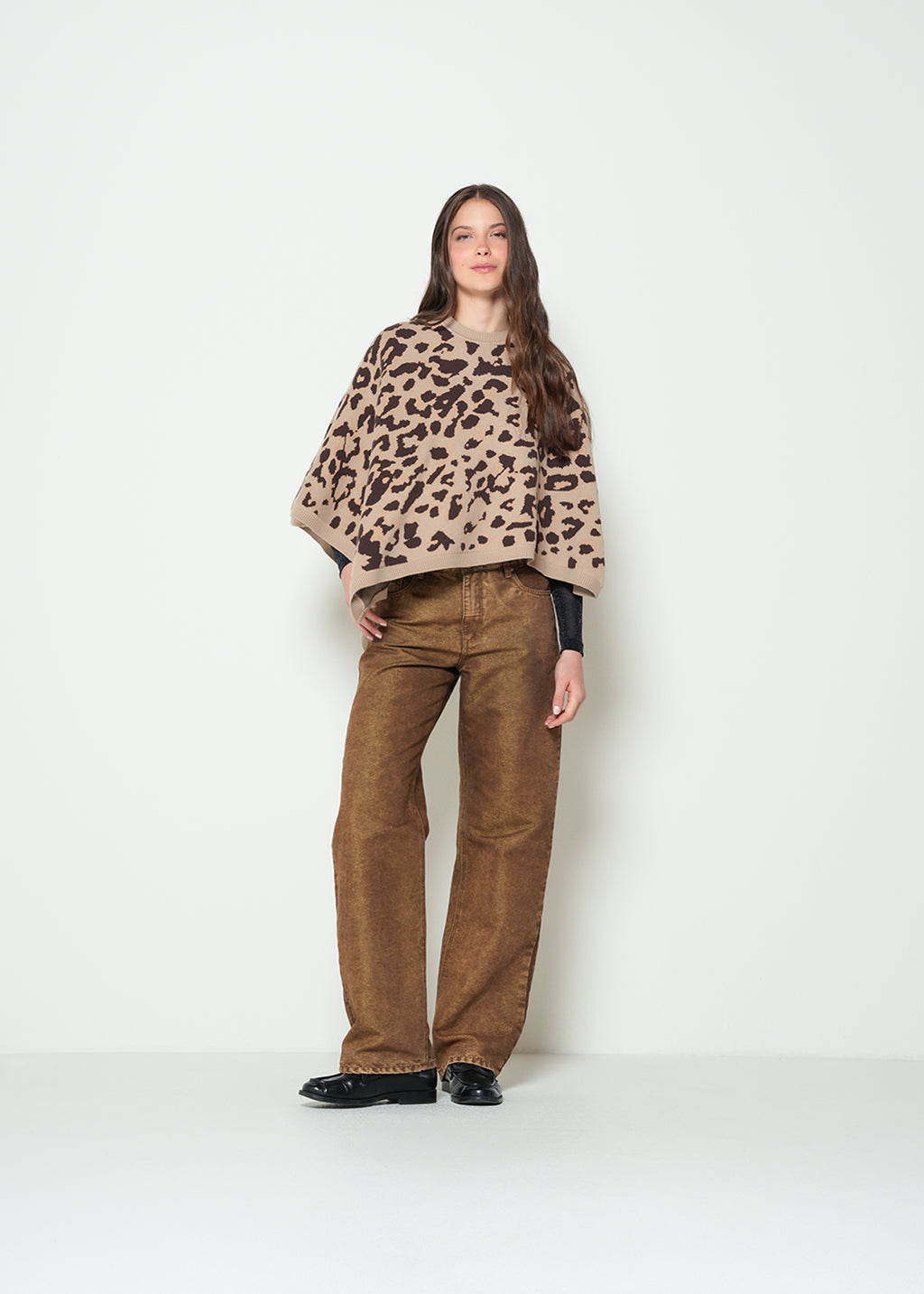 Kimono tejido animal print - Beige 14_482H082_BEI151304_3