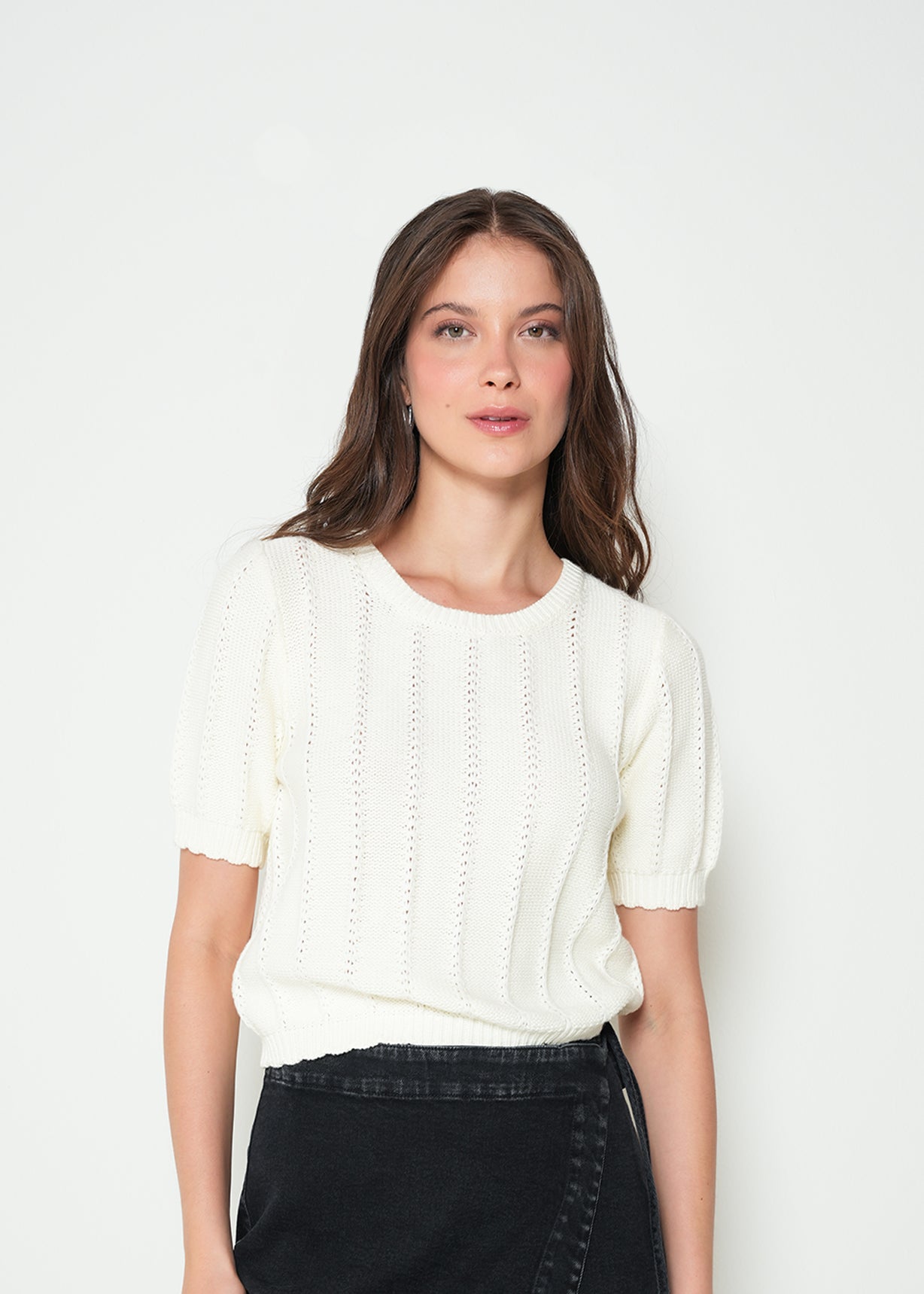 Camiseta tejida manga corta - Crudo 14_482H083_CRU110605_0