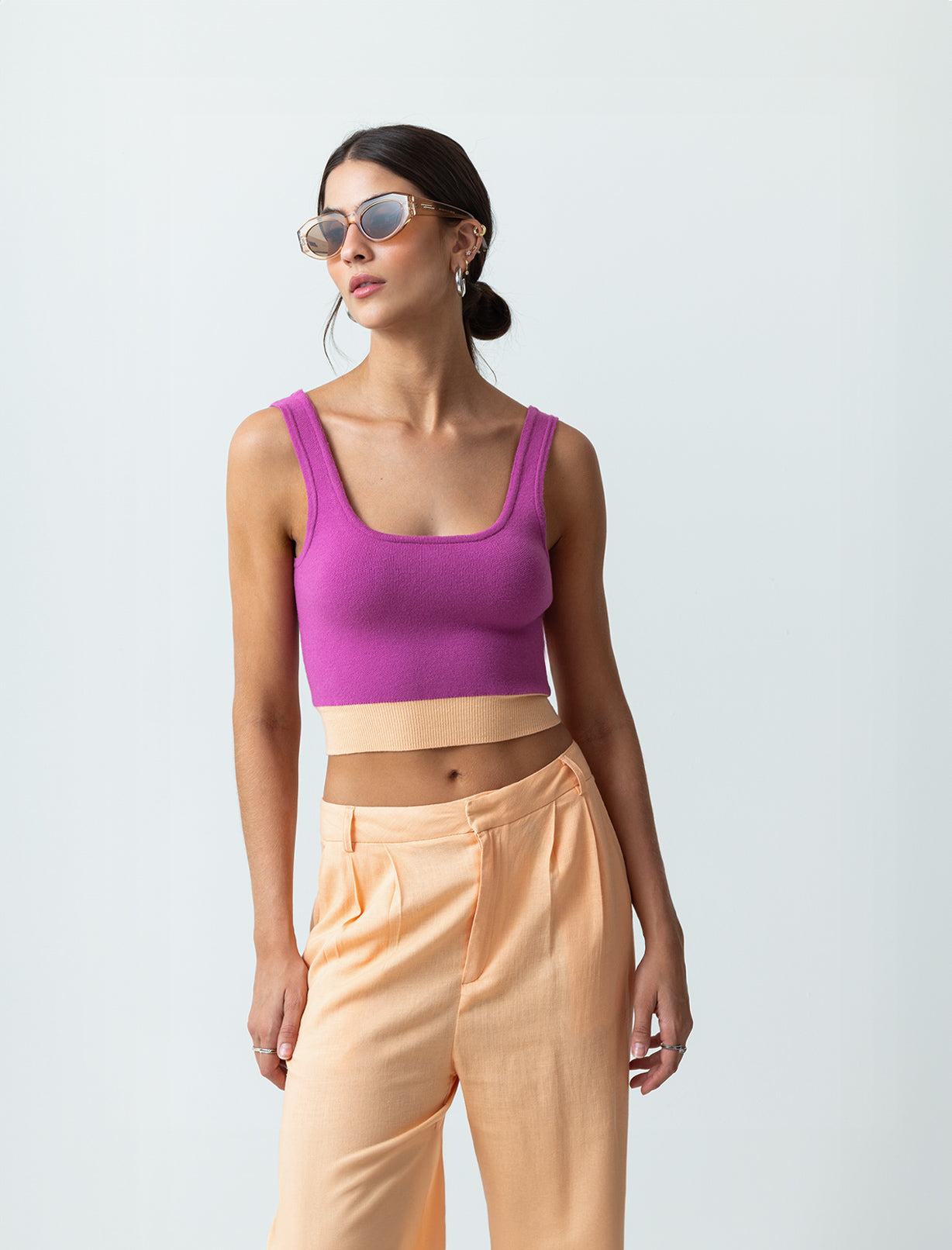 Camiseta tejida tipo crop - Morado 14_483F093_MOR183027_6