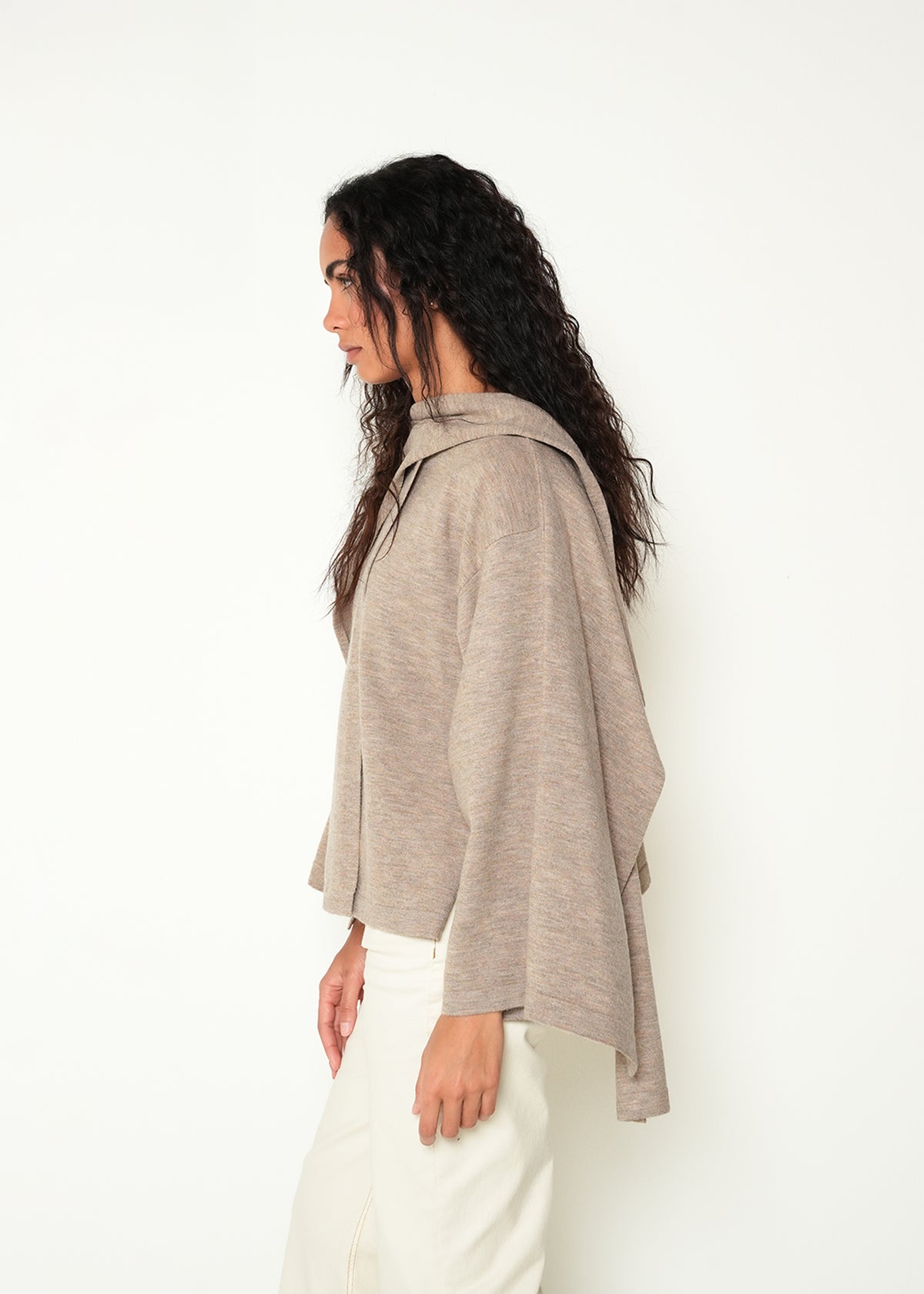 Tejido buzo manga larga cuello alto - Beige 14_483H043_BEI161212_5
