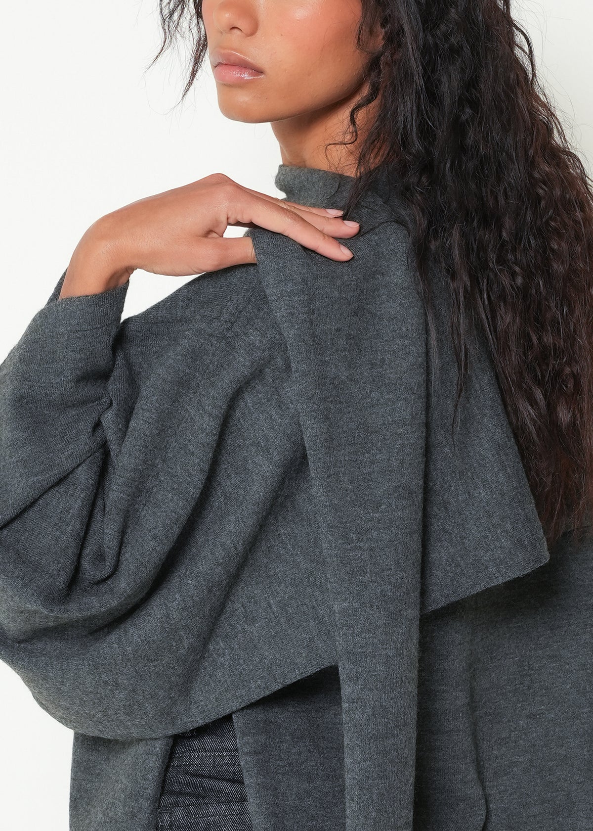Tejido buzo manga larga cuello alto - Gris 14_483H043_GRI185204_6