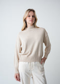 Buzo de tejido de cuello alto - Gris 14_485G067_GRI171312_0