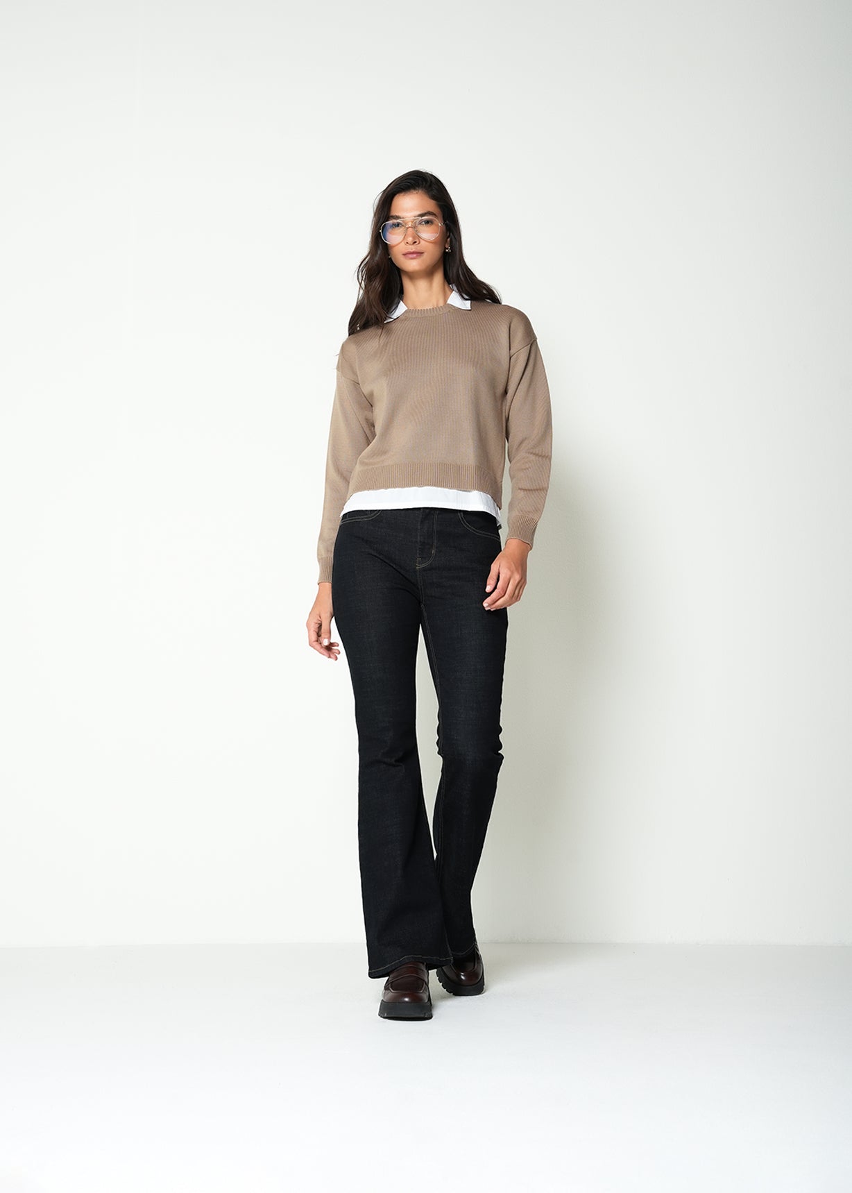 Buzo tejido con cuello camisero - Crudo 14_485H020_CRU130905_3