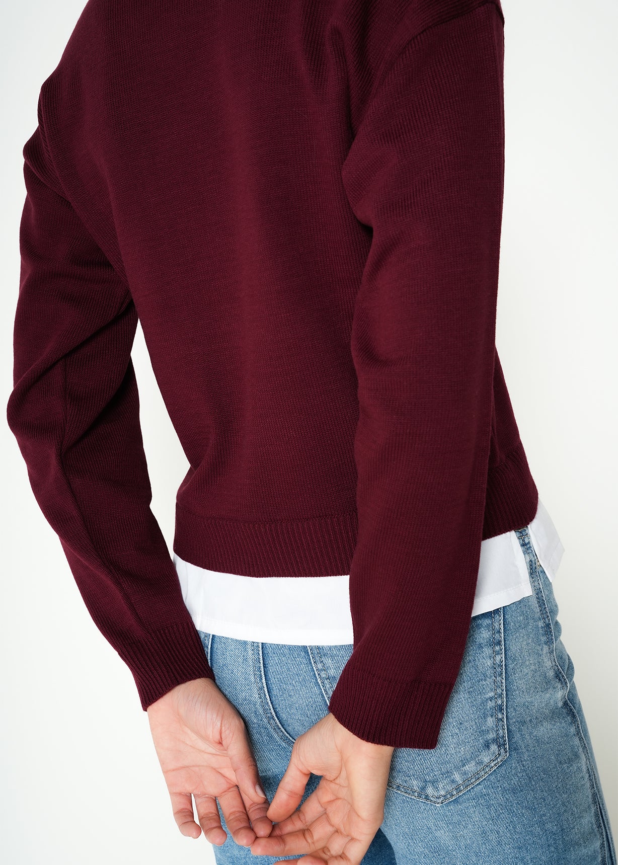 Buzo tejido con cuello camisero - Rojo 14_485H020_ROJ191528_6