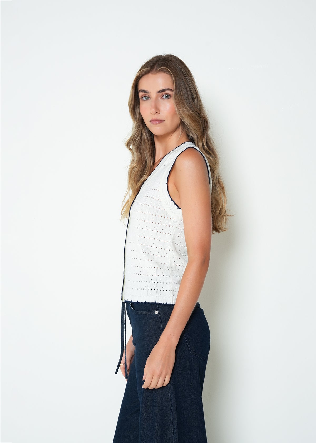 Tejido camisa cuello en V - Crudo 14_485H067_CRU111001_5