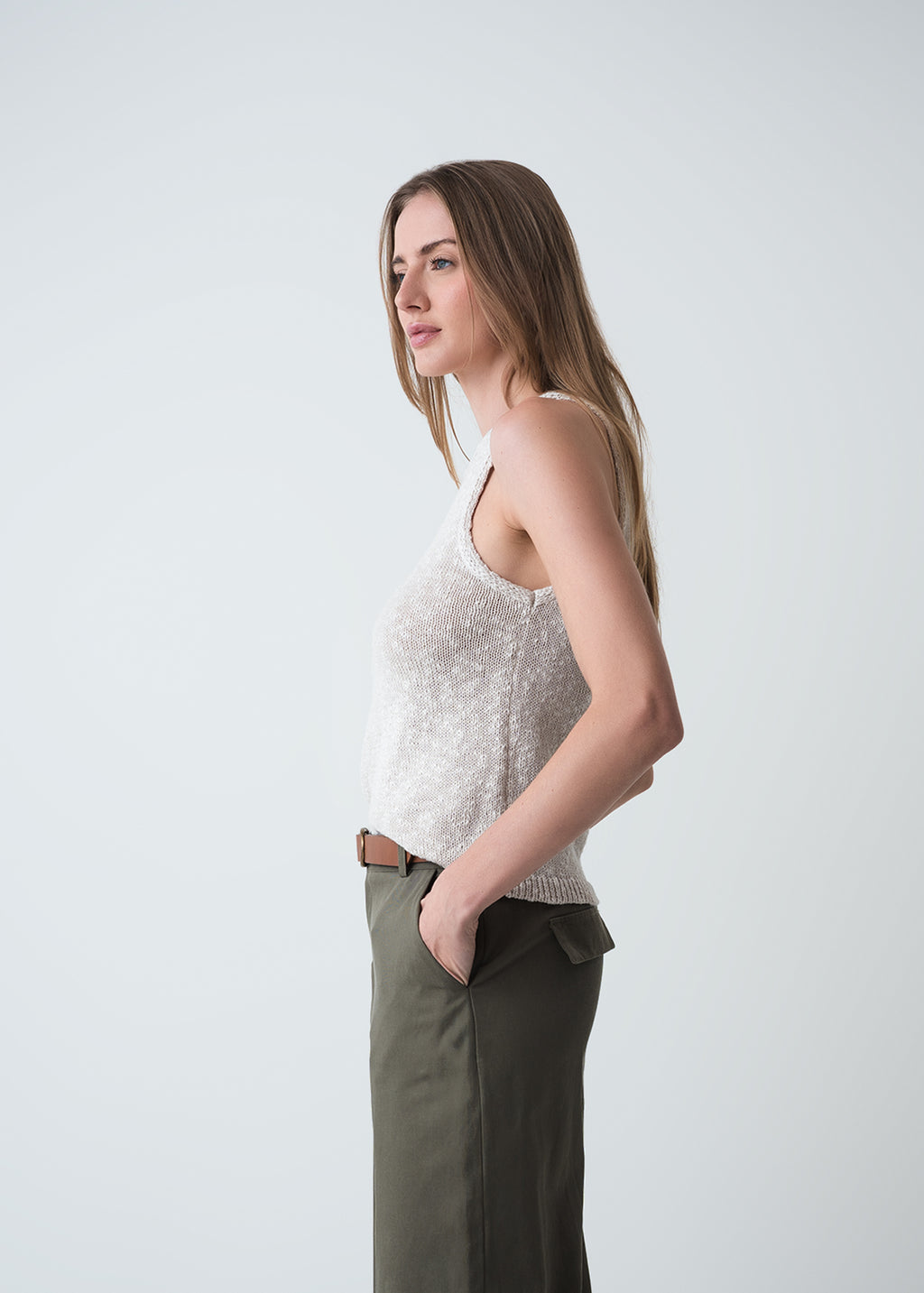 Camiseta tejida manga sisa - Crudo 14_489G006_CRU130000_5
